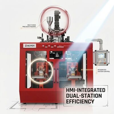 Techmation PLC PETG Blow Molding Equipment 1L Bottle Line MP55D