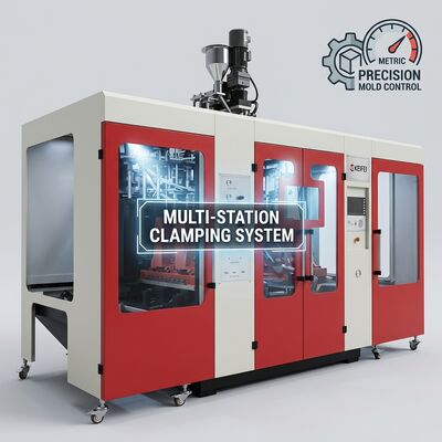 MEPER Energy Saving Three Head HDPE Blow Molding Machine with IML System 10L