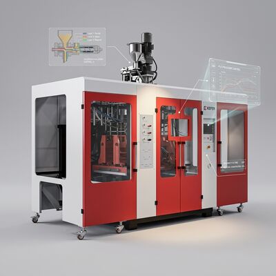 Three Head HDPE Blow Molding Machine 5ml to 10L Volume Range