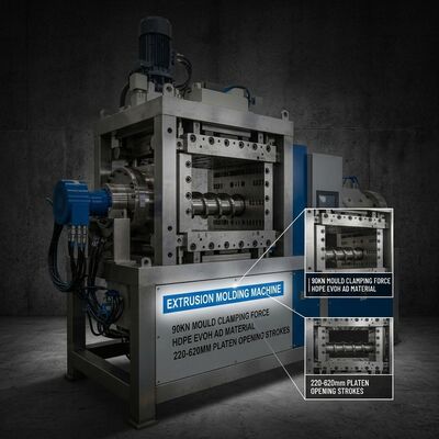 Double Station 80mm Screw Extrusion Blow Moulding Machine for 10L Bottles