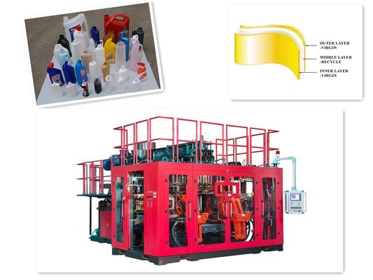Chemical Bottle LDPE Extrusion Blow Molding Machine three layer