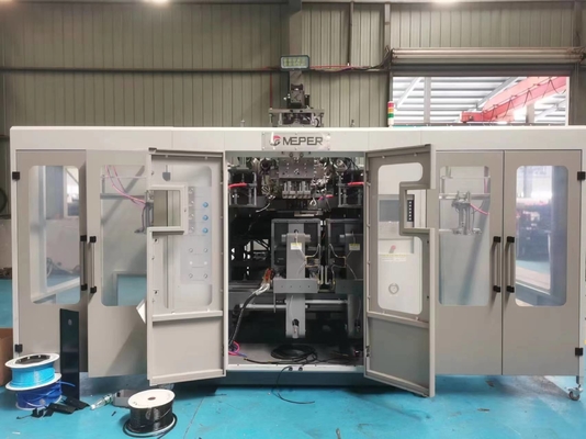 Three Head Plastic Bottle Blow Moulding Machine With IML System