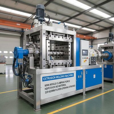 Extrusion Molding Machine with 90KN Mould Clamping Force for HDPE EVOH AD Material and 220-620MM Platen Opening Strokes