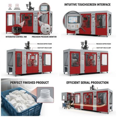 Heavy Duty 200kN Extrusion Blow Molding Machine 100mm MP100FD