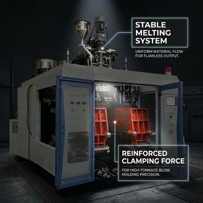 90kg/h Output Hollow Blow Molding Machine for HDPE Jerry Cans