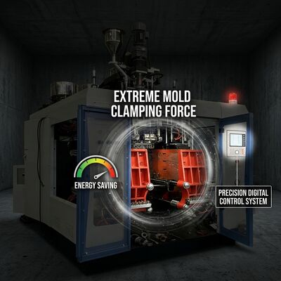 1-4 Head 150KN Clamping Plastic Bottle Moulding Machine for PE PP Containers